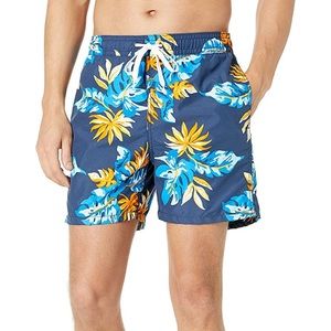 NWT Kanu Surf Men's Riviera Swim Trunks, Navy Size L